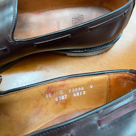 Allen Edmonds Burgundy Shell Cordovan loafers size 10B - Picture 3 of 6